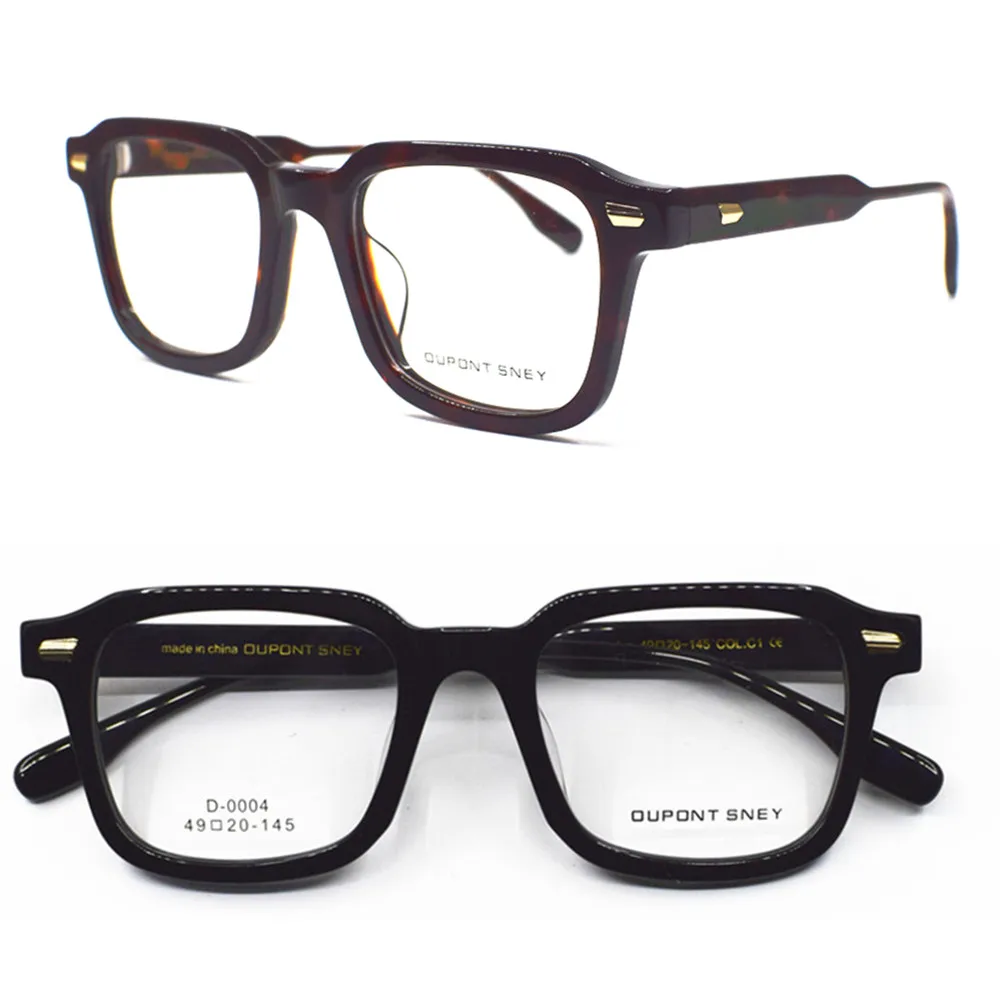 

Hand Made Vintage Acetate Full Rim Square Eyeglass Frames Men WomenUnisex Optical Myopia Rx able Glasses