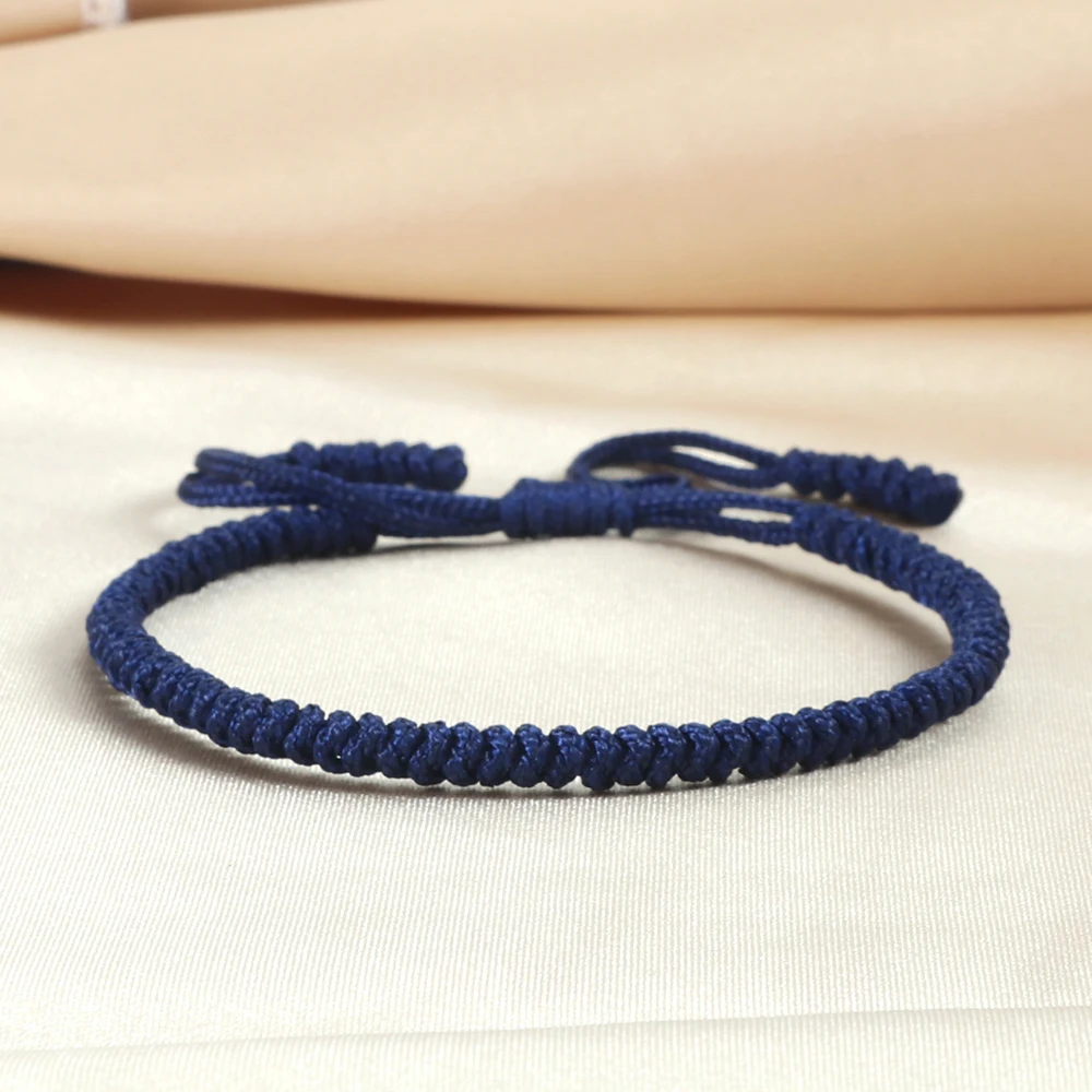 Intrecciato I Braccialetti Delle Donne Degli Uomini Fatti A Mano Tessuto Blu Scuro Verde Braccialetto di Corda Yoga Braccialetti Best Amico Dei Monili Paio di Regali Unisex