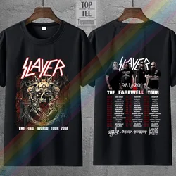 Slayer Final Farewell World Tour 2018 Second Leg T-Shirt Size S 5Xl Sleeve T Shirt Summer Men Tee Tops Clothing