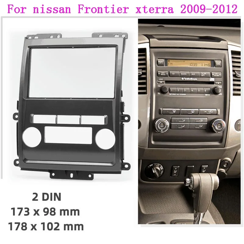 

2din Car Radio Fascia for Nissan Frontier Xterra 2009 audio Stereo Panel Dash Mount Trim Installation Kit Frame