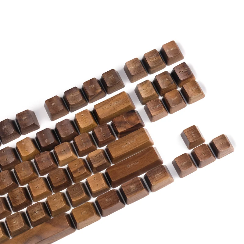 Walnut Wooden Keycaps Original Design Artisan Keycap OEM Profile