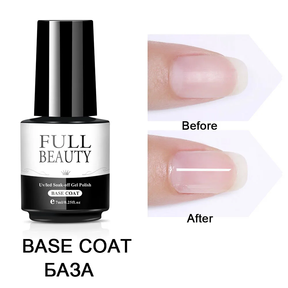 7Ml Top Base Coat Gel Polish Langdurige Losweken Gel Vernis Shiny Sealer Manicure Nail Art Kleur Gel lak Lak GL1571-5