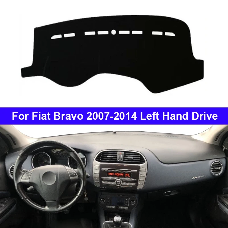 Cubierta para salpicadero de coche, capa para Fiat Bravo 2007 2008 2009 2010 2011 2012 2013 2014 LHD, alfombrilla para salpicadero, alfombra para salpicadero