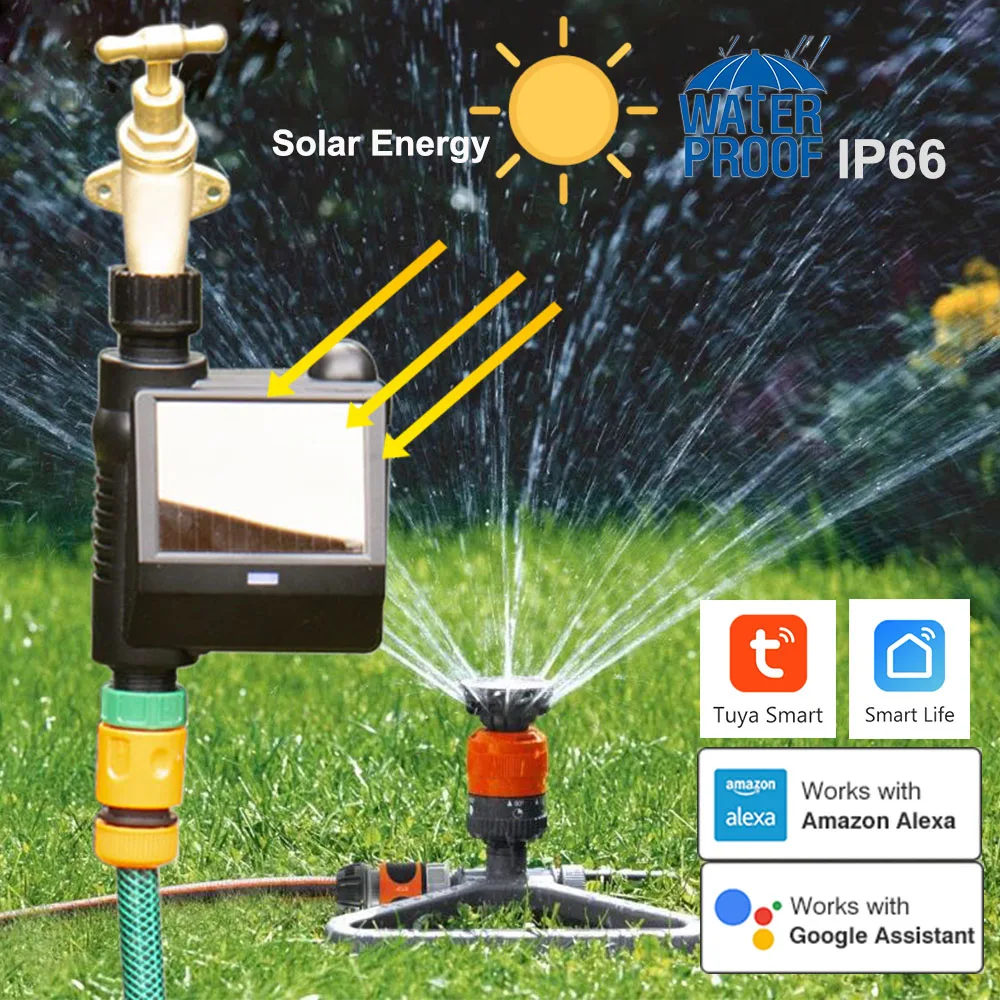 Smart Valve Tuya Home Automatic WiFi Water Valve with Timing Function Alexa Google Voice Control Garden Irrigator Zigbee Valve
