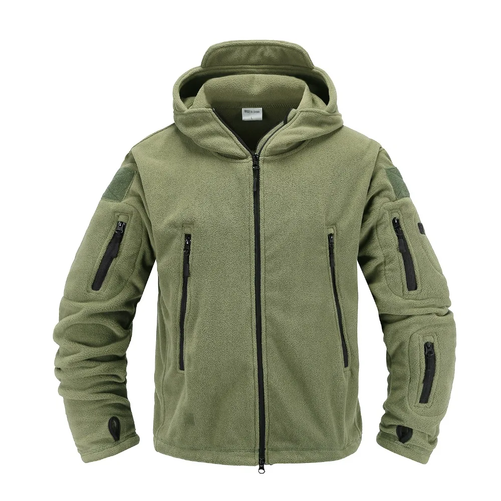 Taktyczna kurtka polarowa Mundur wojskowy Soft Shell Casual Kurtka z kapturem Męska termiczna odzież wojskowa