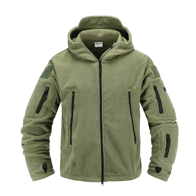 Taktyczna kurtka polarowa Mundur wojskowy Soft Shell Casual Kurtka z kapturem Męska termiczna odzież wojskowa