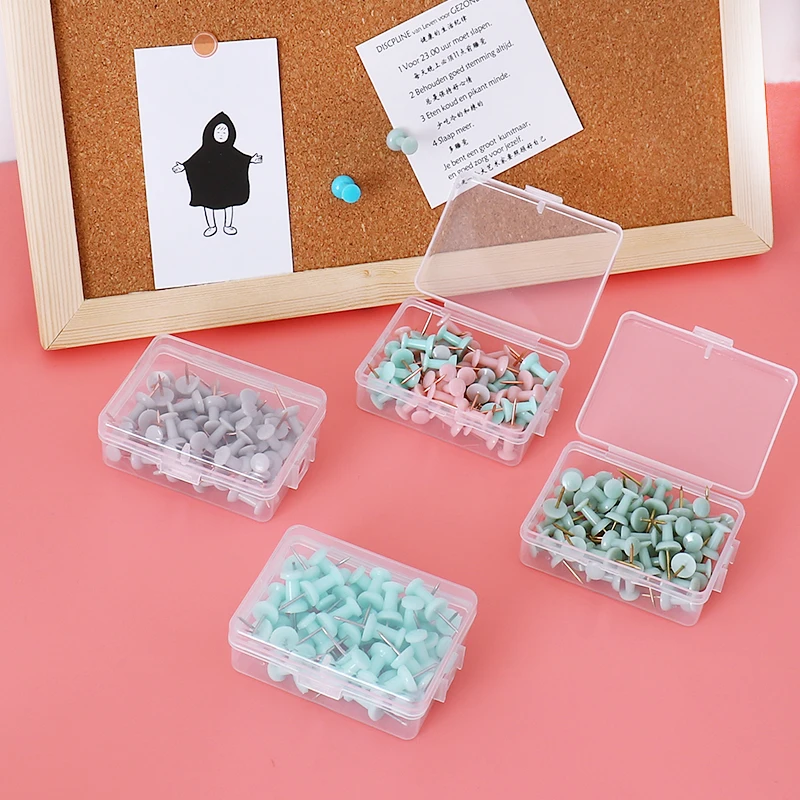 Imagem -06 - Tutu-transparente Push Pins para Thumb Thumb Board Pins Desenho Foto Wall Studs Escritório e Material Escolar Rose Gold H0330 50 Pcs Box