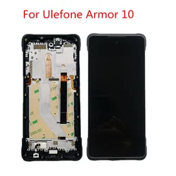 For Ulefone Armor 10 5G Phone LCD Assembly Display with frame + Touch Screen Panel Digitizer Repair Parts Microphone Volume FPC