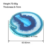 1pcs 70-90g Red Blue Purple Crystal AGATE SLAB Geode Amethyst Crystal Mineral Coaster Electroplated Edging Geode Agate slice 3