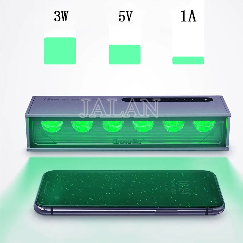 

QIANLI iSee2 Green Light For Checking Dust Lamp Mobile Phone Fingerprint Scratches Dust Checking Repair LED Light