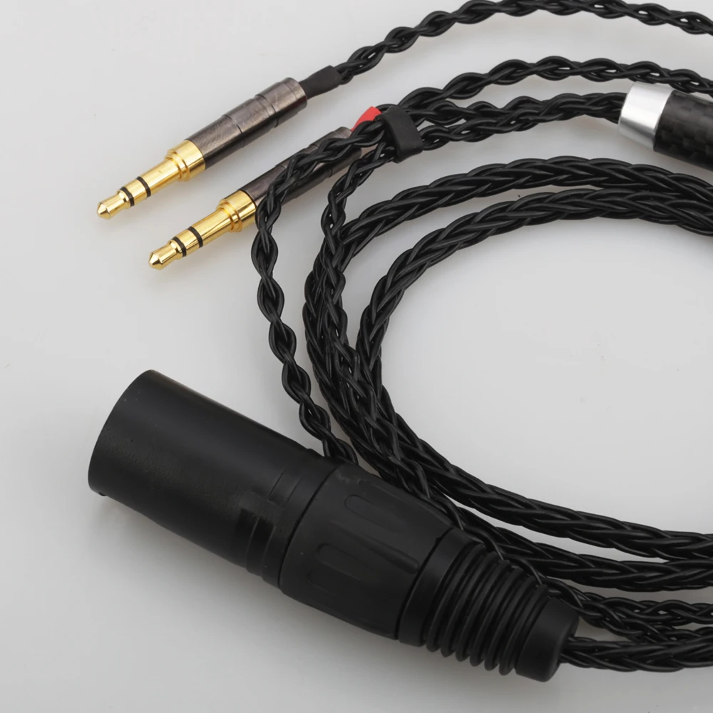 Audiocrast 2x3.5mm HiFi 4-pin XLR męski zrównoważony słuchawek kabel uaktualnienie dla Sundara Aventho ogniskowej elegia am kurfürstendamm t1 t5p