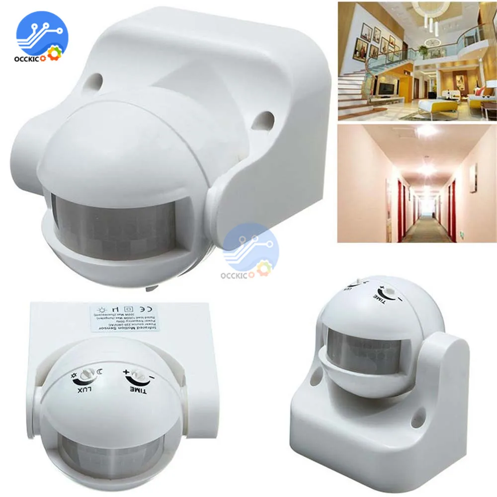 220V-240V Smart Sensor Infrared PIR Motion Sensor Detector Wall Light Switch Control 180 Degree for Smart Intelligent Home