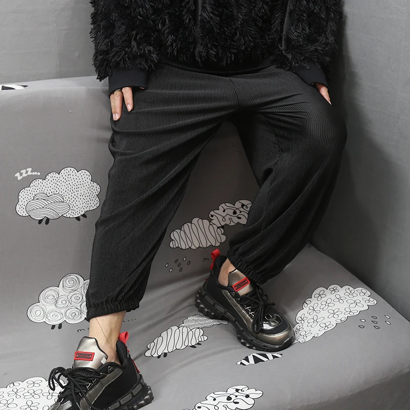 

Men's trousers Korean version of casual oversized baggy pants with a droop of 9 points