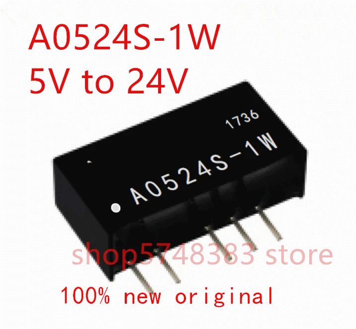 1PCS/LOT 100% new original A0524S-1W A0524S 1W A0524  5V to 24V  isolation power supply