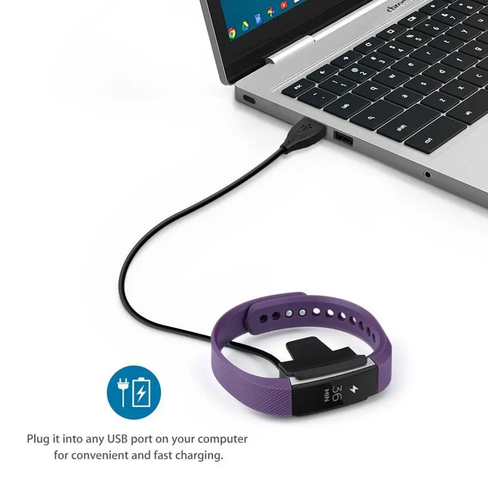Untuk Fitbit Alta Watch USB Charger Klip Kabel, Panjang: 30Cm Watch Pengisian Kabel