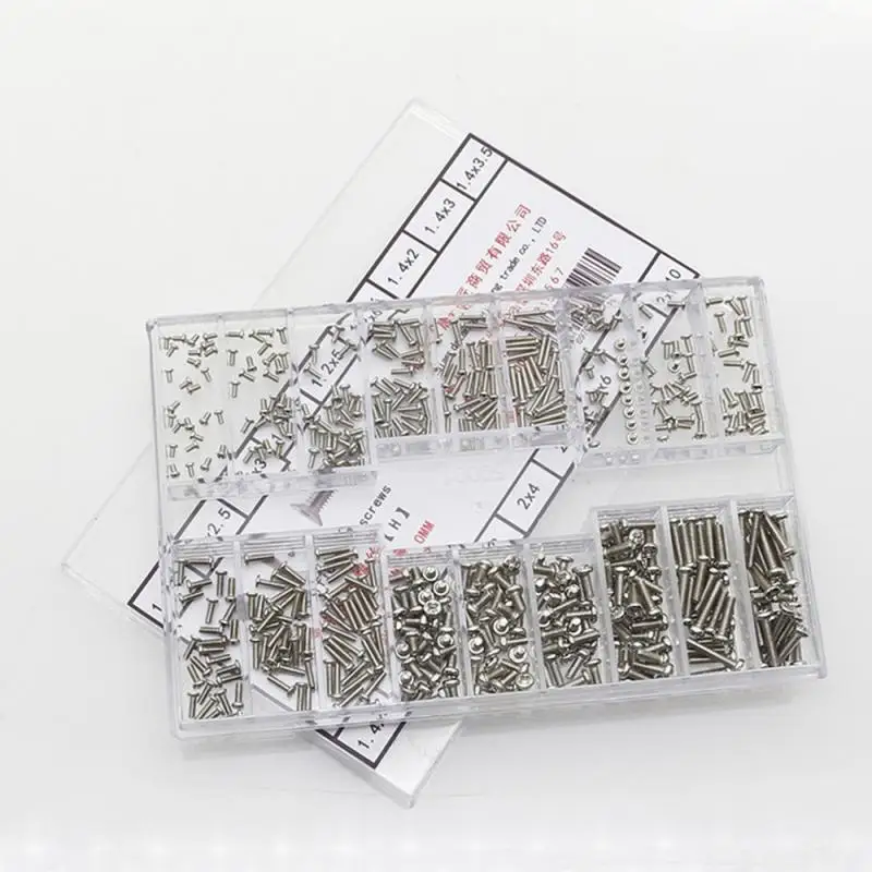 18 Kinds Watch Screw Repair Kit Tools Watch Glasses Repair Parts Professional Watchmaker Repair Parts Tools Screw Box Complete