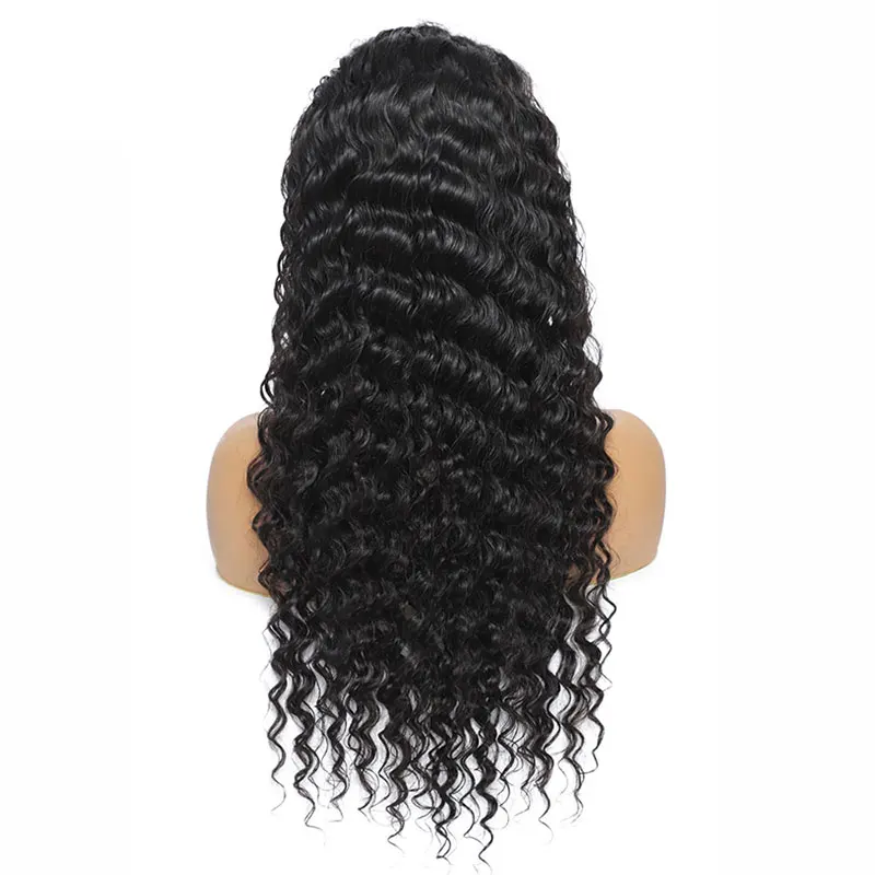 13x4 Lace Frontal Wigs Deep Wave Human Hair Wig HD Lace Wig Can Be Dye And Bleached Pre Plucked with Baby Hair Raw Indian