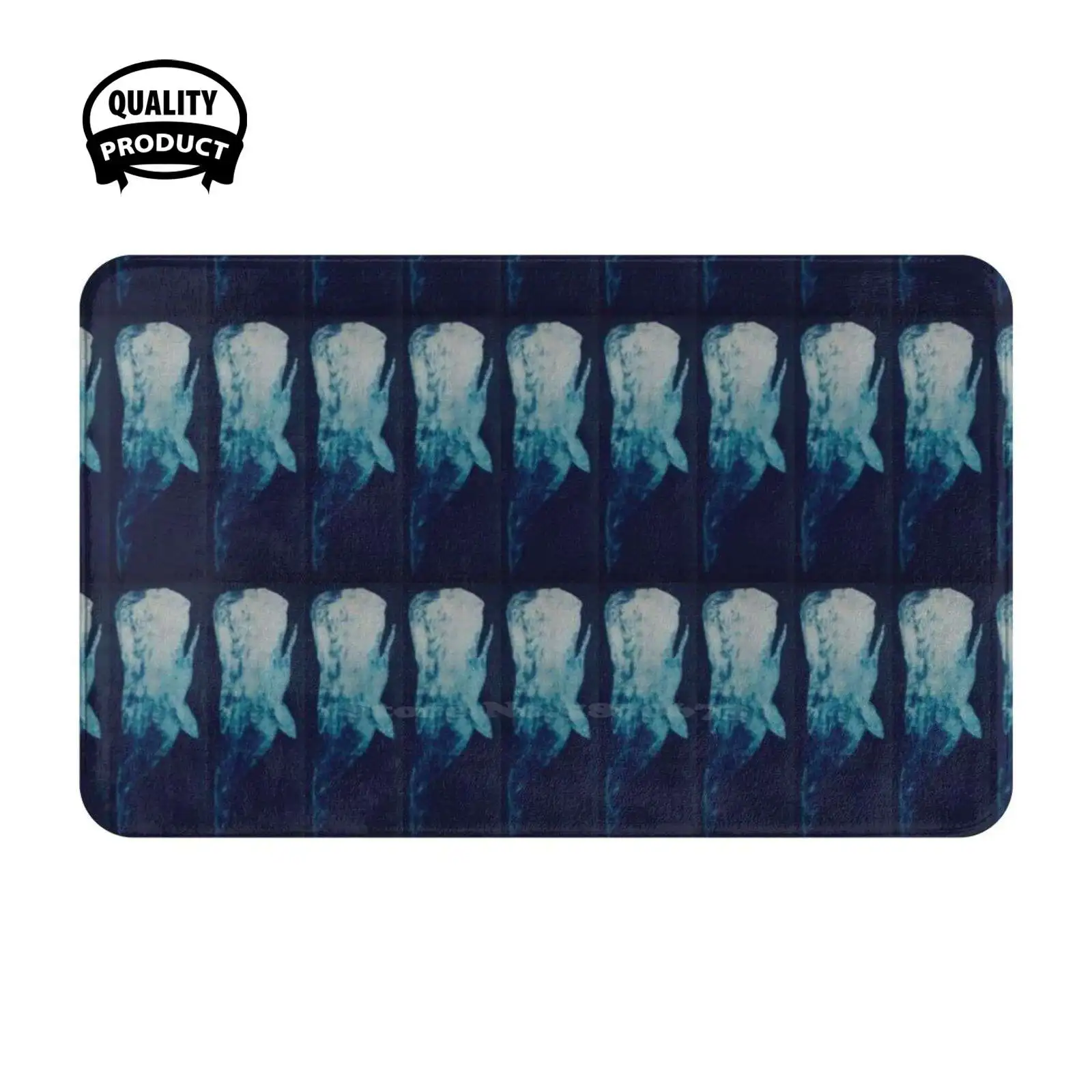 Blue Whale Soft Cushion Home Carpet Door Mat Car Rug Blue Whale Ex Ray Ocean Environment Mammal Deep Sea Glow Lumme