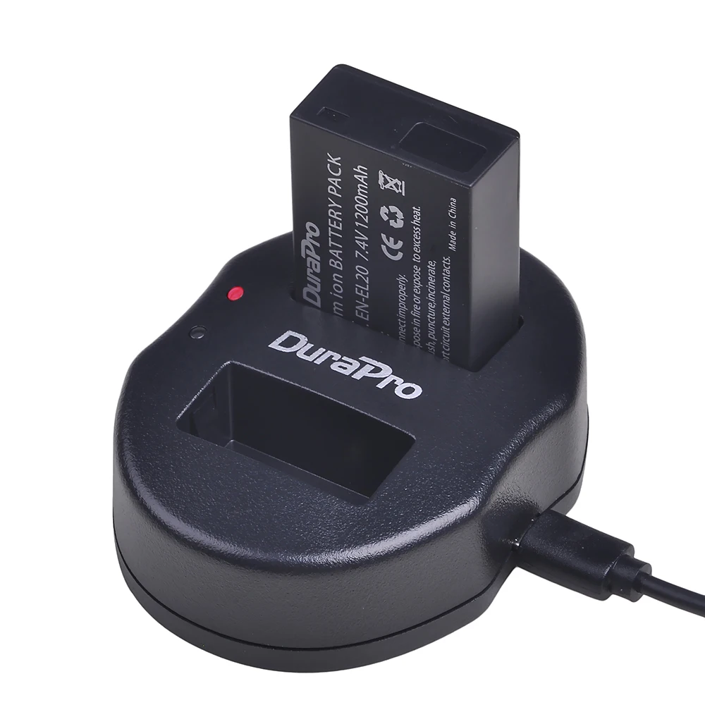 Аккумулятор EN-EL20a EN-EL20 емкостью 1200 мАч с двойным зарядным устройством для Nikon EN EL20 EL20a Coolpix P1000 P950, 1 j1, 1 J2, 1 V3, 1 J3,1 S1