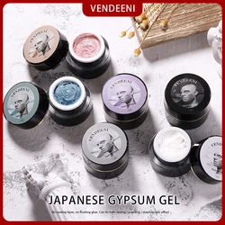 Vendeeni 3D Drawing Gel Nail Art Plaster Effect Sand Texture  Gel Polish UV No Need Top Coat Nail Art Gel Polish Gypsum Varnish