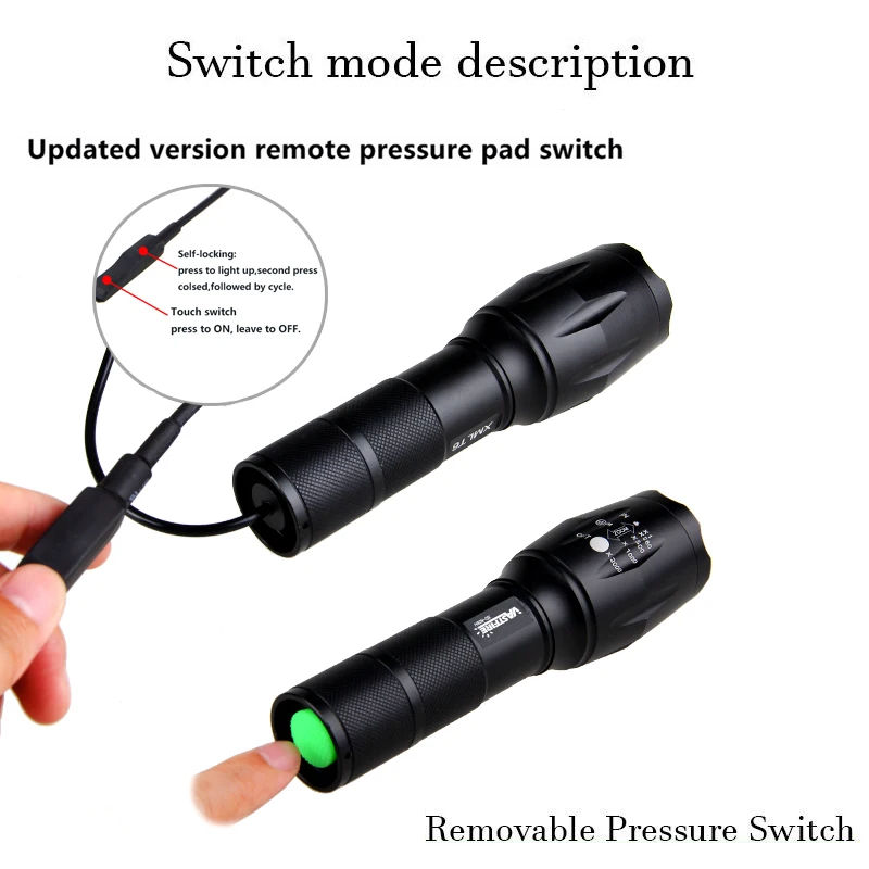 High Quality LED Flashlight 1000 LM White color light LED Water-Resistant LED Flashlight