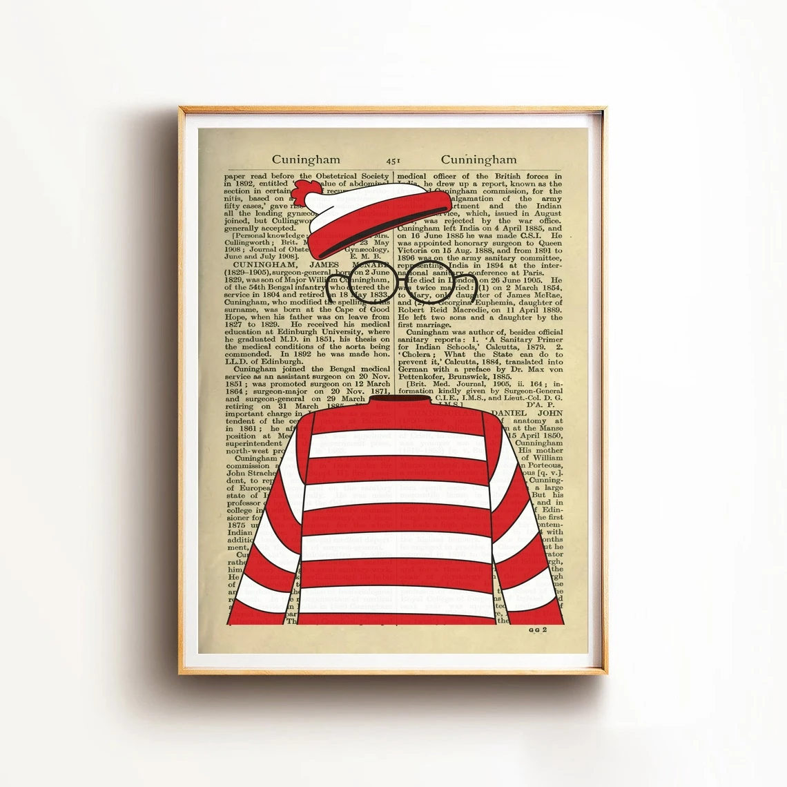 Where's Wally Find Waldo Game Gaming Magazine Puzzle Arcade Hidden Objects Minimal Minimalist Poster Print Movie