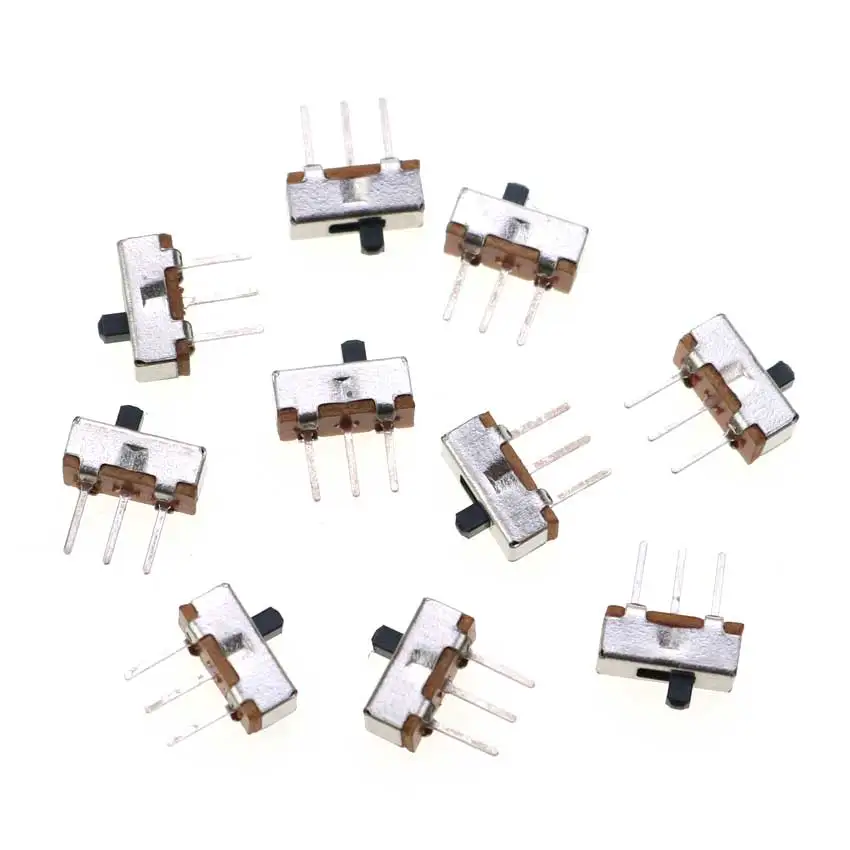 10/50/100PCS SS12D00 G2 G3 G4 G5 G6 Interruptor ON-OFF Mini Slide Switch 3Pin 1P2T 2 Position Toggle Switch Handle
