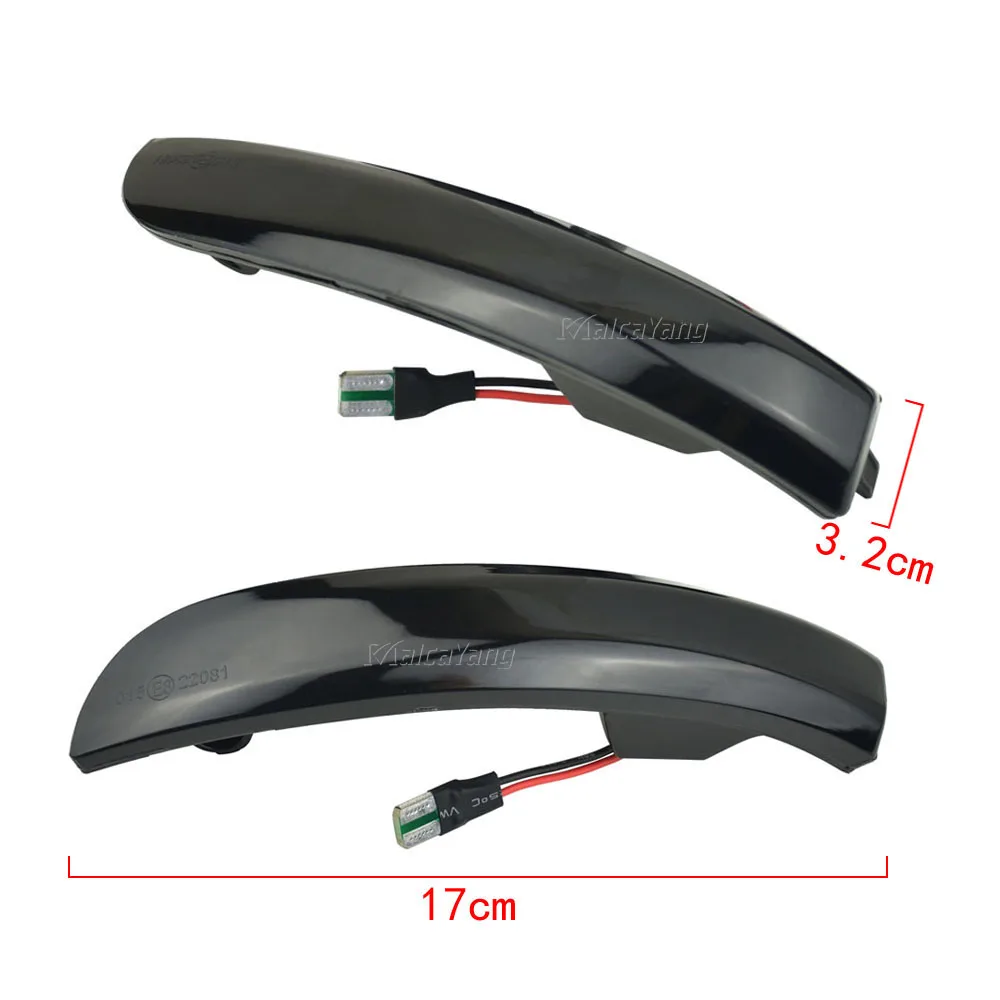 2Pcs LED Dynamic Turn Signal Light Side Mirror Indicator Blinker For Ford Kuga Escape C520 EcoSport13-18 Focus 3 MK3 SE ST RS US