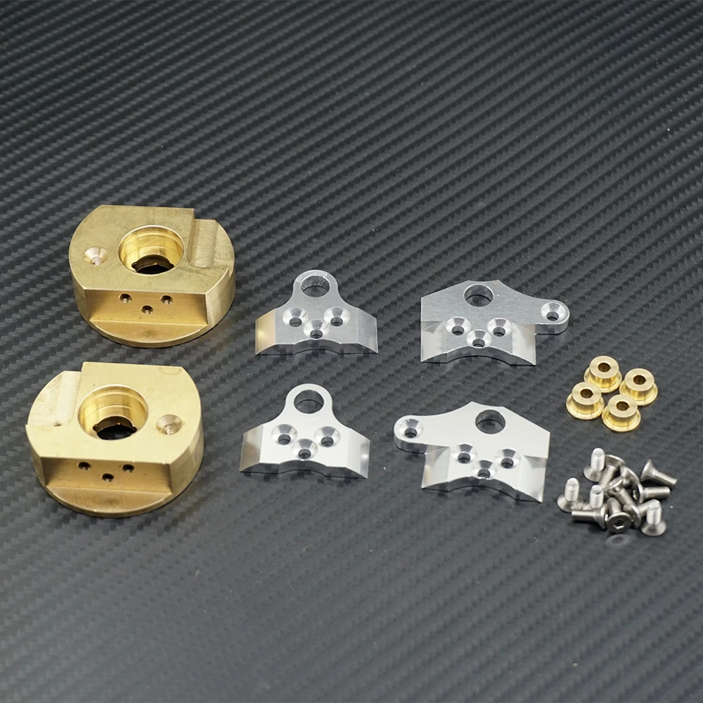 YEAHRUN 2Pcs 110g/pc Brass Portal Axle Housing Cover Balance Weights for Axial Wraith 90018 90048 RR10 1/10 RC Crawler Car Parts