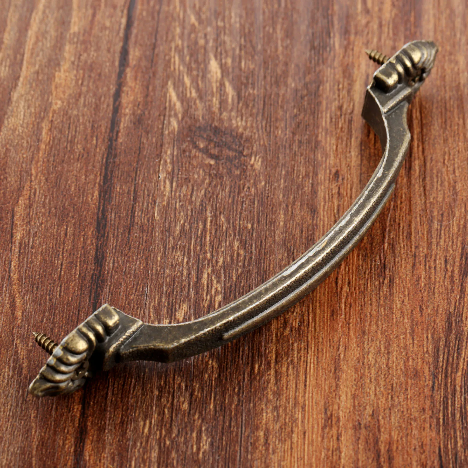 Retro Handle Vintage Antique Bronze Pull 116*15mm Knob Cupboard Door Kitchen Cabinet Drawer Wooden Jewelry Box Europe w/screws