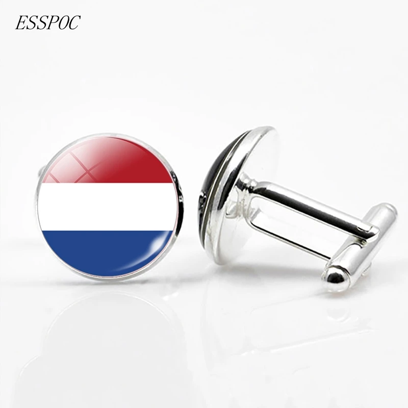 UK Flag Cufflinks Europe Country National Flag France Italy Spain Poland.Netherlands Russia Flag Men Wedding Cufflinks