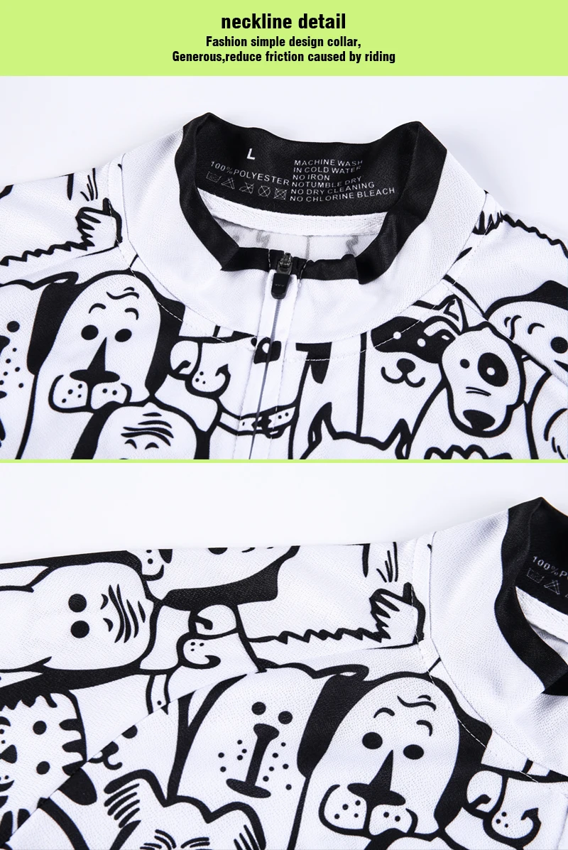 Weißes Cartoon-Katze-Rennrad-Radtrikot 2025, langärmelig, für Herren, Mountainbike, Rennen, Fahrradbekleidung, Maillot Ropa Ciclismo Hombre Wear – Detail 6