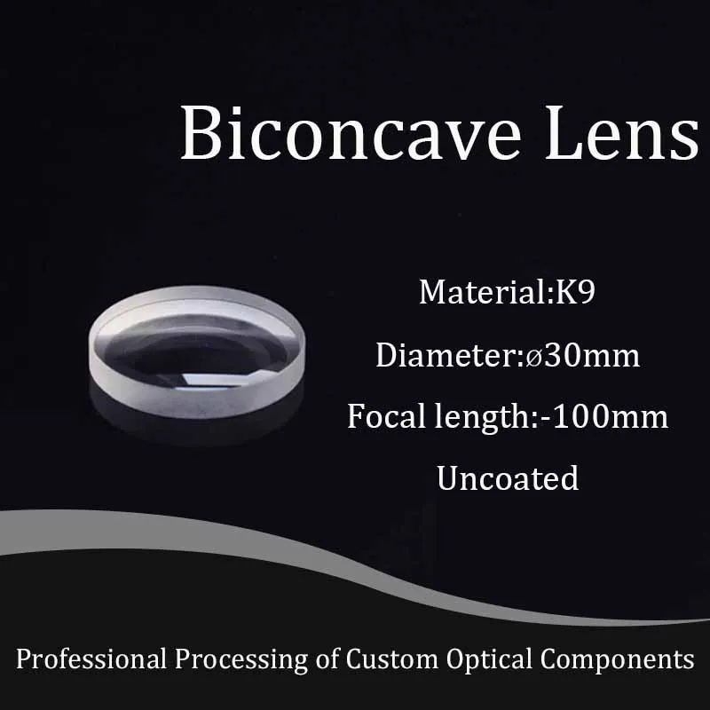 Double Concave Lens,Lenses of Diameter 30mm and Focal Length-100mm,telescope Optics Experiment Teaching