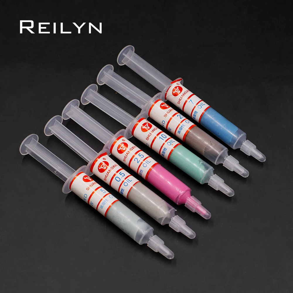 12pcs/set Polishing Pastes 0.5-10 Micron Syringe Paste for Polishing Compound Polishing Pastes