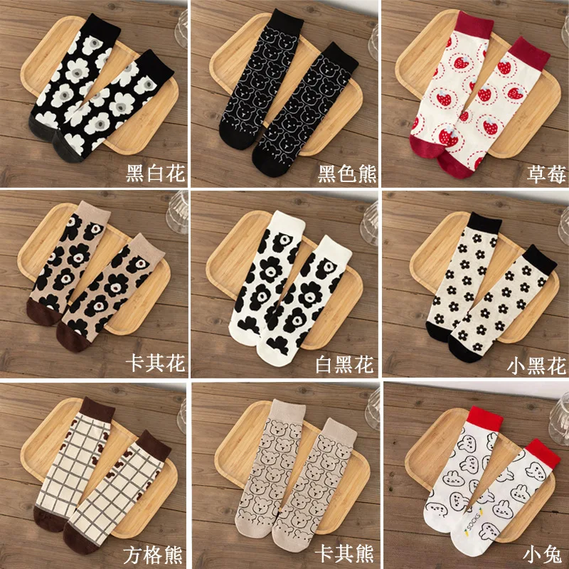 Children's Socks Knee High Girls Flowers Socks Boy Girl Baby Socks Knee High Babies cotton Sock Knee legwarm