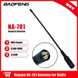 Walperfored-talkie antenne Nagoya NA-701 SMA femelle Antena touristes bande UHF VHF pour Baofeng UV-5R UV-82 BF-888S Quansheng Radio uv-k5