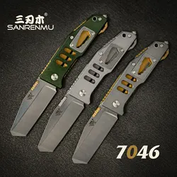 SANRENMU SRM 7046 Multi-function Pocket Folding Knife 8cr13mov Blade Outdoor Camping Fishing Hunting Survival Rescue EDC Tool