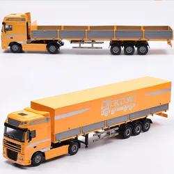 High simulation 1:50 alloy flatbed transport truck model,container transporter toys,collectible toys,wholesale and retail