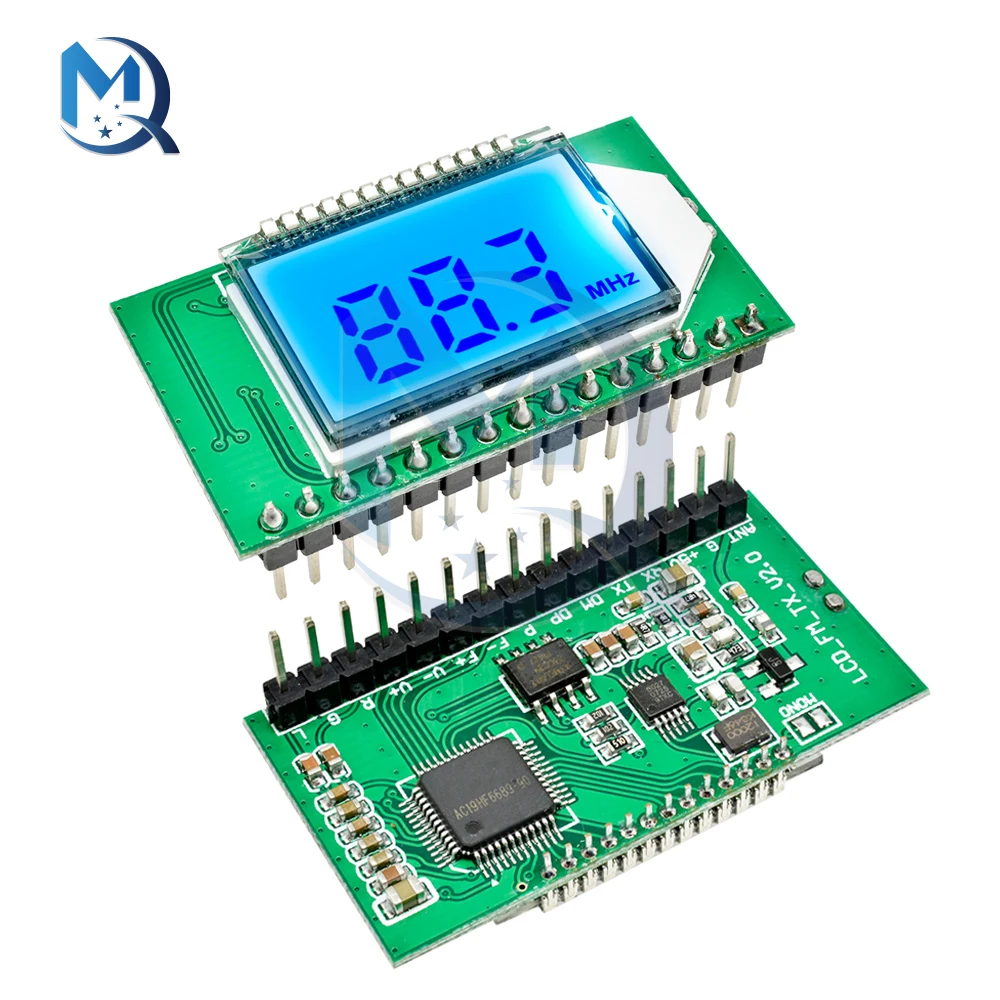 Módulo transmisor/receptor de Radio FM estéreo Digital, modulación de frecuencia de 87-108MHz, almacenamiento automático, reducción de ruido