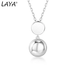 Laya Real 925 Sterling Silver Natural Creative Designer Fine Jewelry Top Quality Ball Necklace For Women Elegant Jewelry
