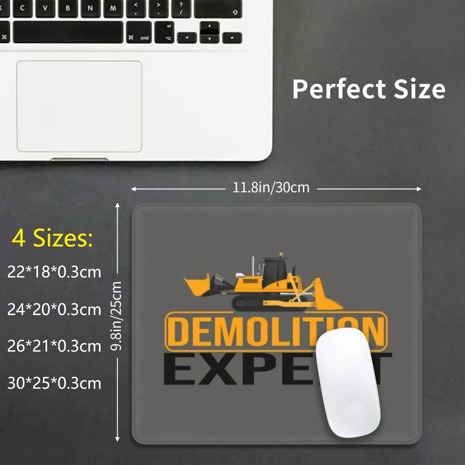 Trainee Digger Driver Construction Equipment Gifts Mouse Pad DIY Print Master Builder Gift Master