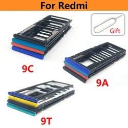 New SIM Card Slot SD Card Tray Holder Adapter For Xiaomi Redmi 9A 9C 9T Replacement Parts