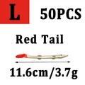 50 piezas de cola roja L