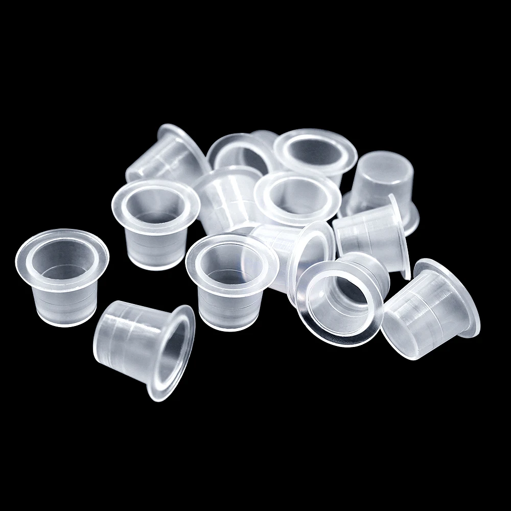 100Pcs 9/12/15MM Size Tattoo Ink Cups Caps Supply Professional Permanent Tattoo Accessory for Tattoo Machine