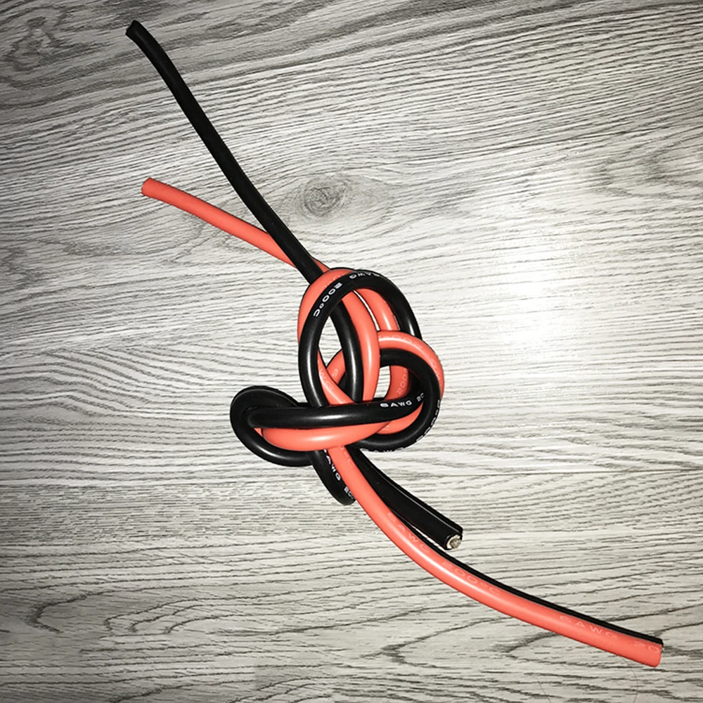 كابل توصيل Pwer المرن كابل السيليكون سلك البطارية 12AWG 14AWG 16 AWG 18AWG 20AWG 22AWG 24AWG 26AWG 30AWG تمديد الحبل