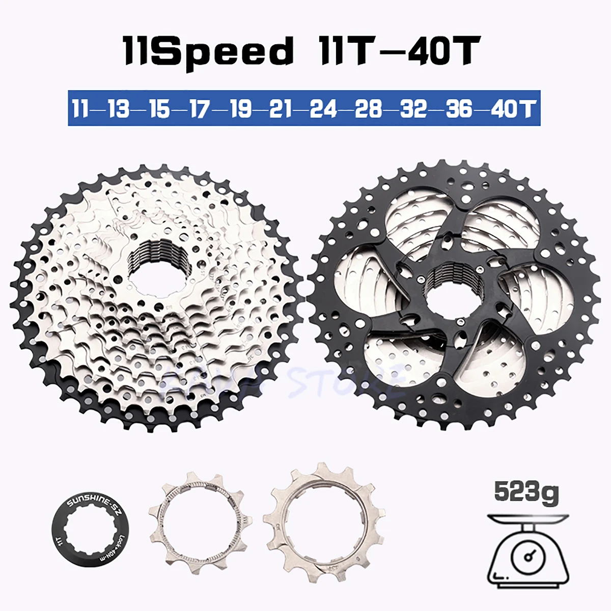 Sonnenschein MTB Kassette Shimano Deore M5100 11 Geschwindigkeit 52t 50t 46t 42t Mountainbike 11V K7 42T 51T 11 s Kettenrad Fahrrad Ratsche – Detail 10