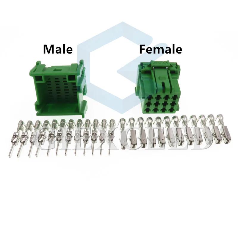 12 Pin 1-967627 8-968972-1 araba CD çalar kablo soketi AC montaj oto dişi erkek konnektör