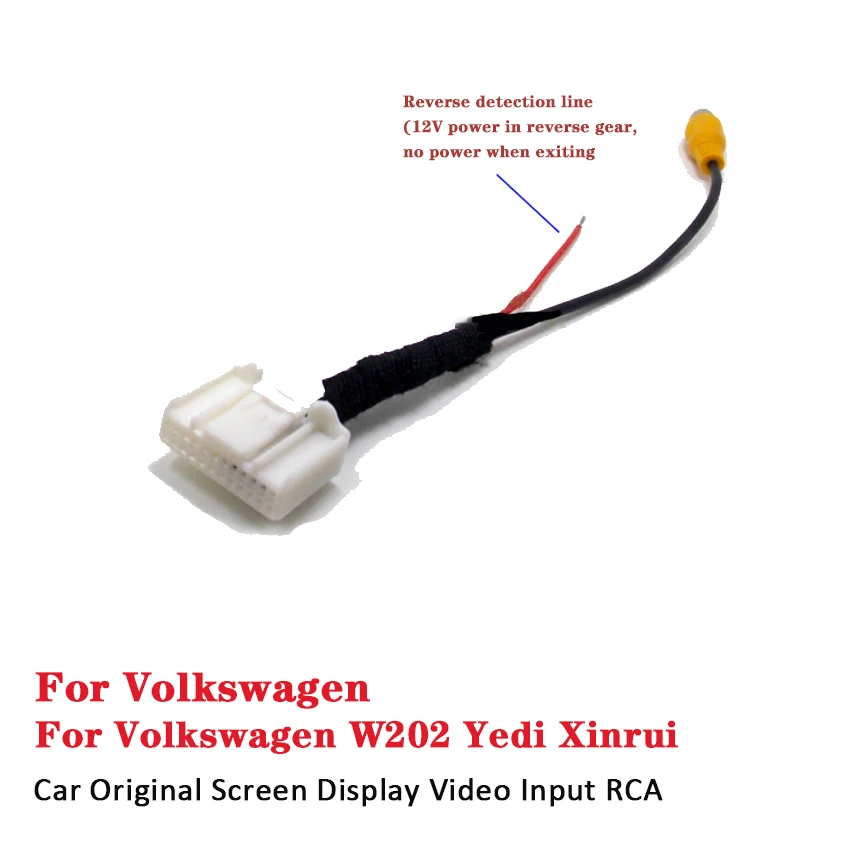 Car Rear View Camera For Volkswagen riginal Video Input Switch RCA Adapter Connector Convertor Wire Cable +car camera