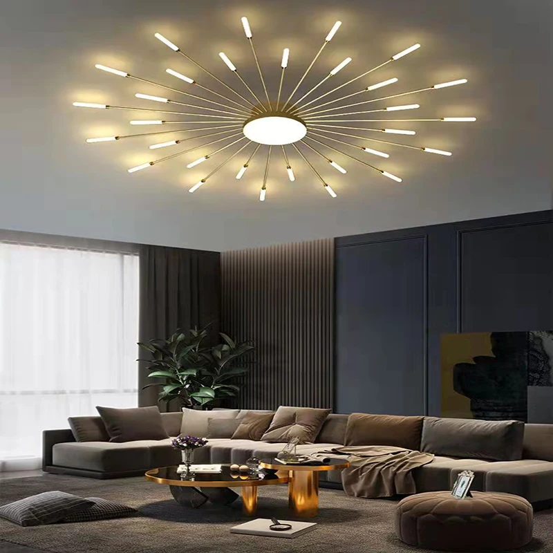 Nordic style LED living room ceiling lamp bedroom ceiling chandelier study ceiling chandelier dining room starry sky interior