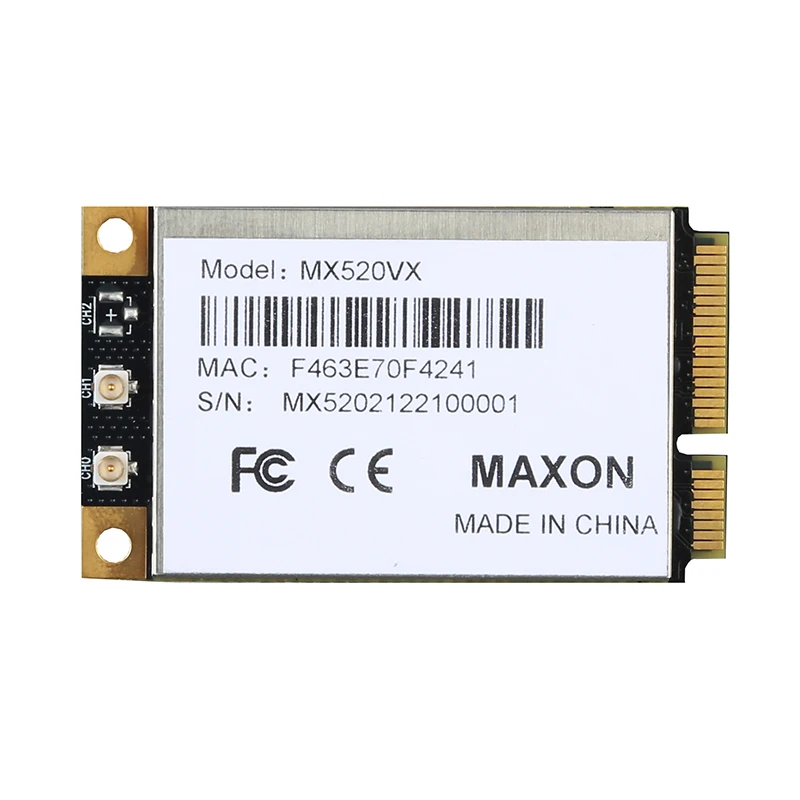 

Qualcomm Atheros QCA9880 Dual Band 2.4GHz 5GHz 2x2 MIMO 802.11ac Mini PCIE WiFi Module MX520VX Replace Compex WLE600VX